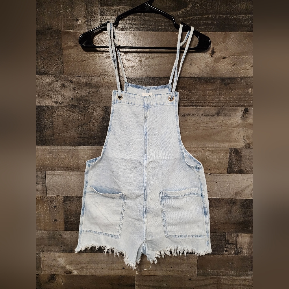 Aerie Light Blue Denim Romper